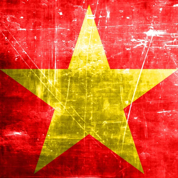 Panneau communiste aux couleurs rouge et jaune — Photo