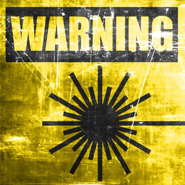 Lazer uyarı işareti — Stok fotoğraf