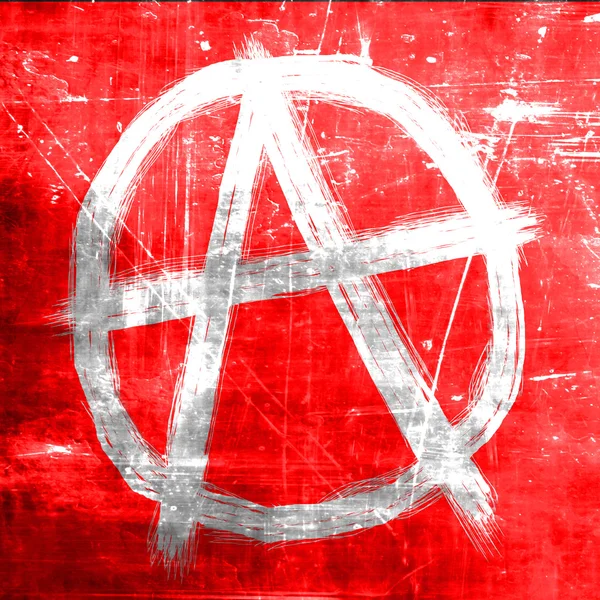 Anarchia znak z ostrych krawędzi — Zdjęcie stockowe