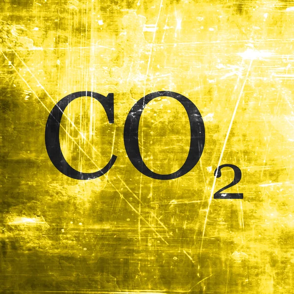 Waarschuwingsbord voor CO2 — Stockfoto