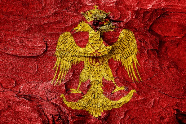 Byzatine eagle vlag — Stockfoto