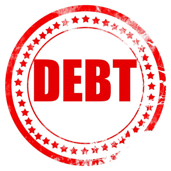 Adósság jel-val egy sima vonalak — Stock Fotó