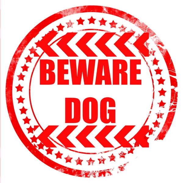 Cuidado con el signo de perro —  Fotos de Stock