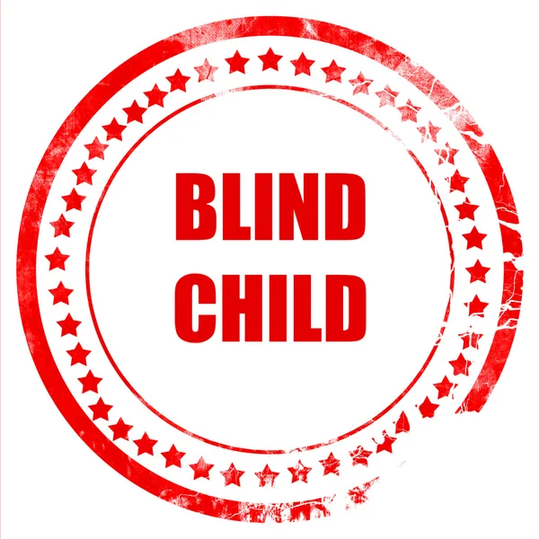 盲孩子区标志 — 图库照片
