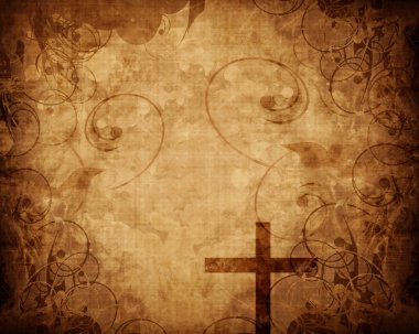 Kağıt arka plan Hıristiyan çarmıhta