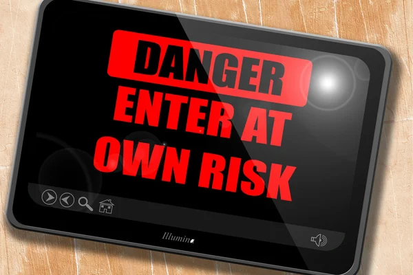 Enter at own risk — Stock Photo, Image