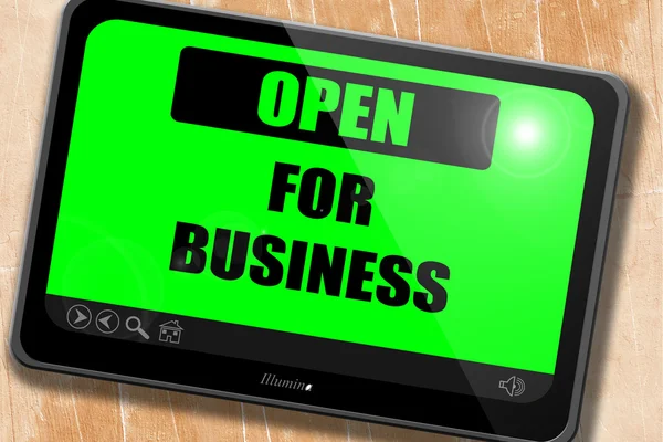 Open for business sign — Stock Photo, Image