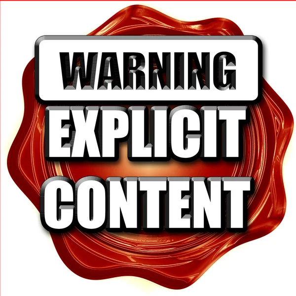 Explicit content sign — Stock Photo, Image