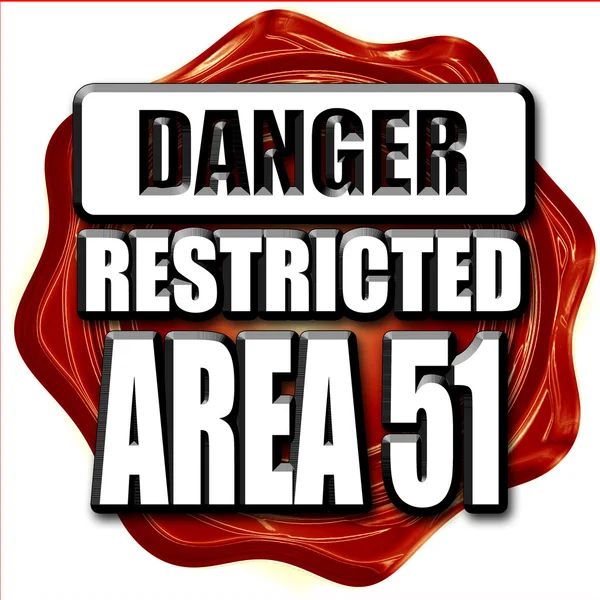 Area 51 tecken — Stockfoto