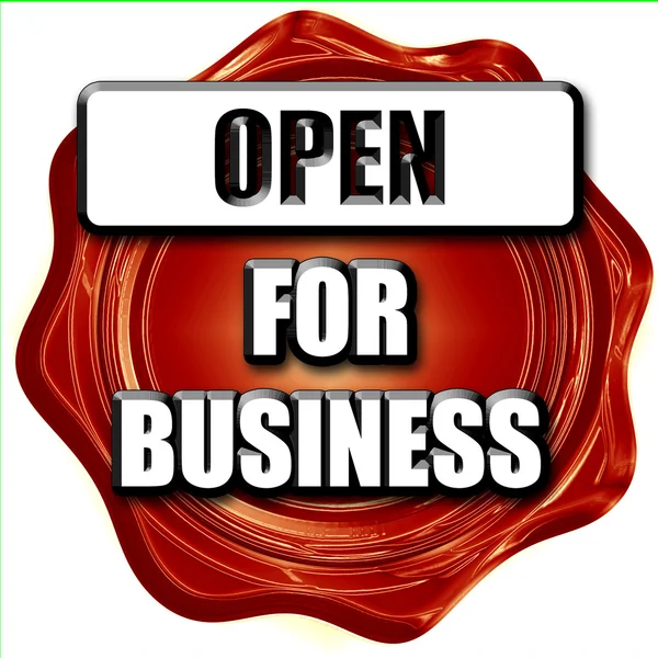 Open for business sign — Stock Photo, Image