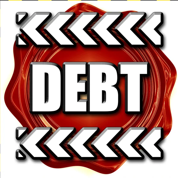 Firma de deuda con algunas líneas suaves —  Fotos de Stock