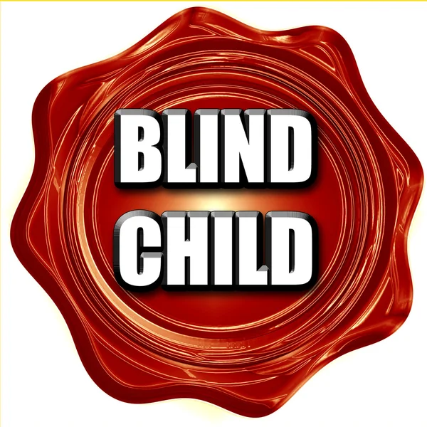 盲孩子区标志 — 图库照片