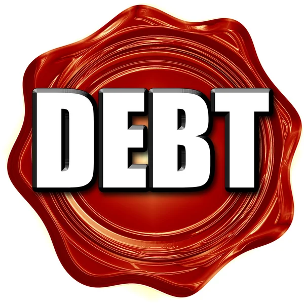 Debt sign with some smooth lines — Stock Photo, Image