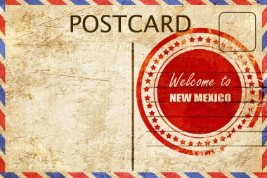 Vintage kartpostal new Mexico'ya hoş geldiniz