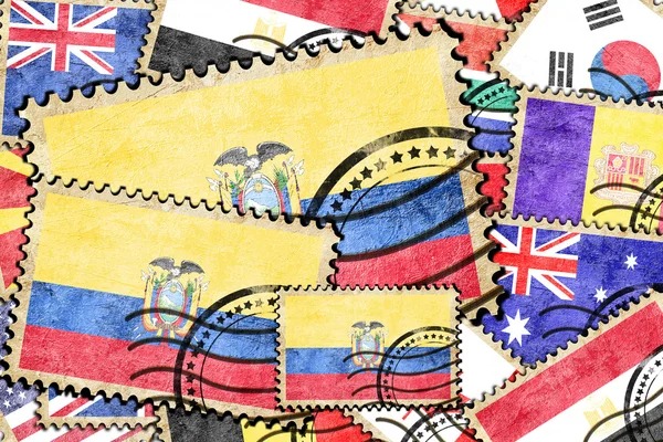 Ecuador vintage postmark — Stockfoto