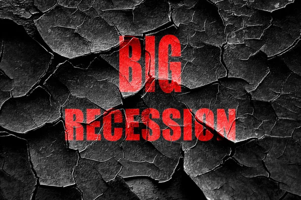 Grunge knackte Rezessionszeichen — Stockfoto