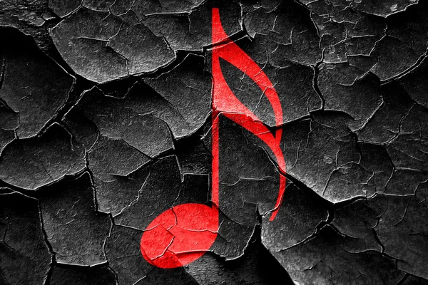 Grunge cracked Music note background — Stock Photo, Image