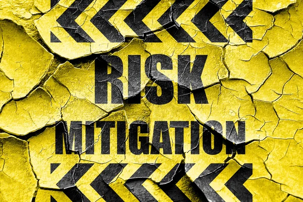 Grunge cracked Risk mitigation sign — Stock Photo, Image