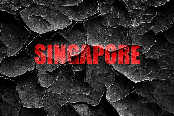 Grunge Singapur'dan selamlar kırık — Stok fotoğraf