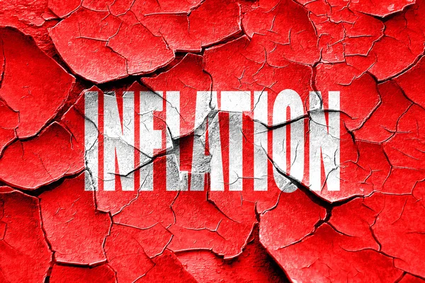 Grunge cracked Inflation sign background — Stock Photo, Image