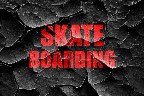 ひびの入ったグランジ スケート搭乗記号背景 — ストック写真