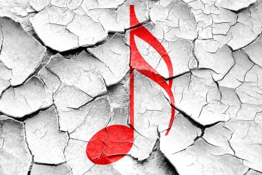 Grunge müzik Not arka planı kırık