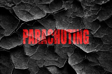 Paraşütle atlama işareti arka plan Grunge kırık