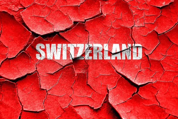 Grunge rachado Saudações da Suíça — Fotografia de Stock