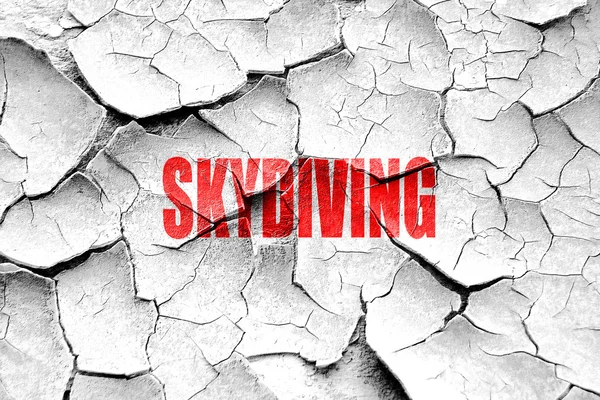 ひびの入ったグランジ スカイ ダイビング記号の背景 — ストック写真