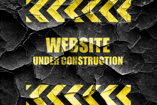 Grunge fissuré En construction signe — Photo