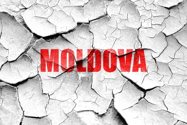 Grunge knackte Grüße aus Moldawien — Stockfoto