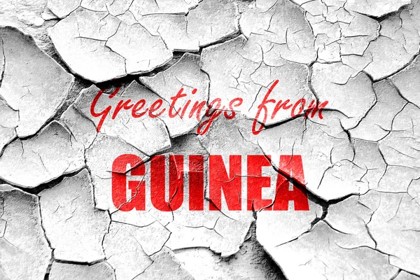 Grunge ραγισμένα χαιρετισμούς από τη Γουινέα — Φωτογραφία Αρχείου