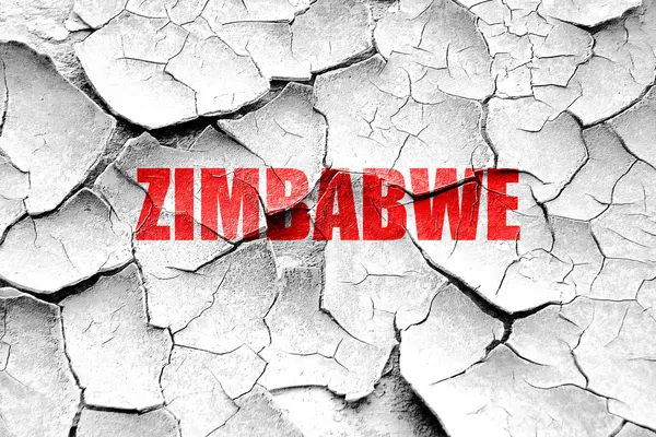 Grunge rachado Saudações de zimbabwe — Fotografia de Stock