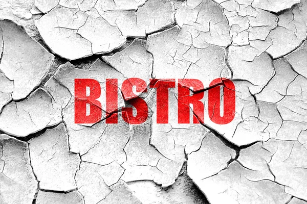 Grunge gebarsten bistro teken achtergrond — Stockfoto