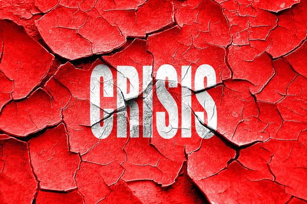 Grunge gebarsten Crisis teken achtergrond — Stockfoto