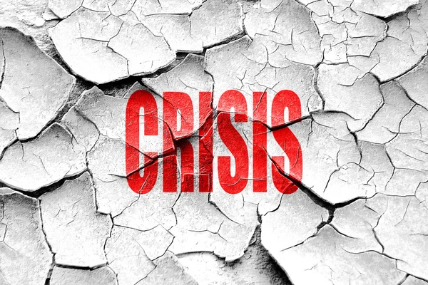 Grunge gebarsten Crisis teken achtergrond — Stockfoto