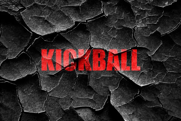 Grunge knackte Kickball-Schild — Stockfoto