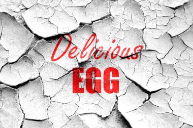 Grunge lezzetli yumurta işareti kırık