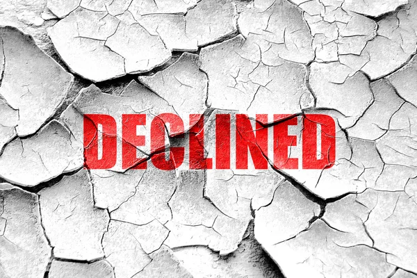 Grunge cracked declined sign background — Stock Photo, Image