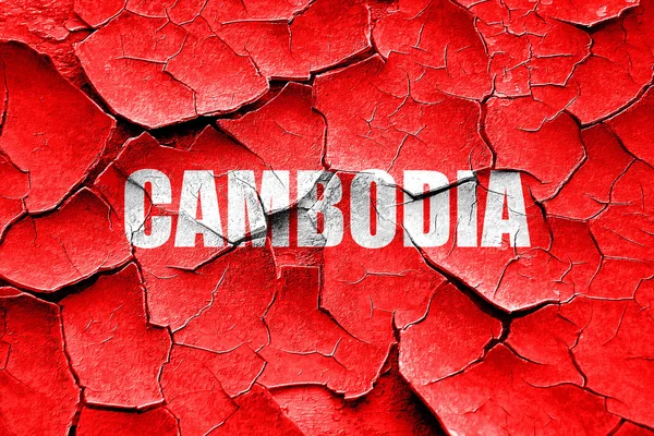 Grunge rachado Saudações de cambodia — Fotografia de Stock