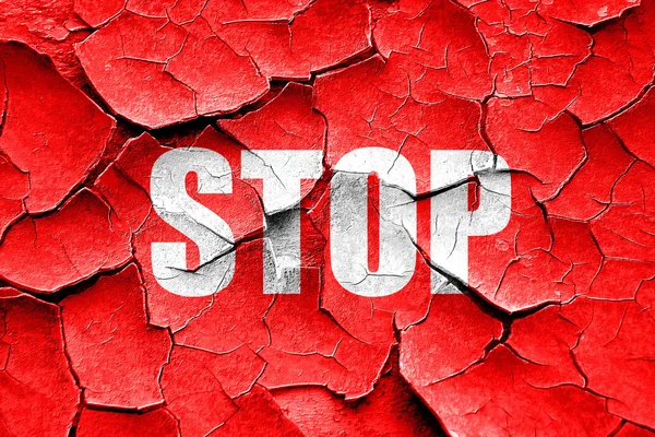 Grunge cracked stop sign background — Stock Photo, Image