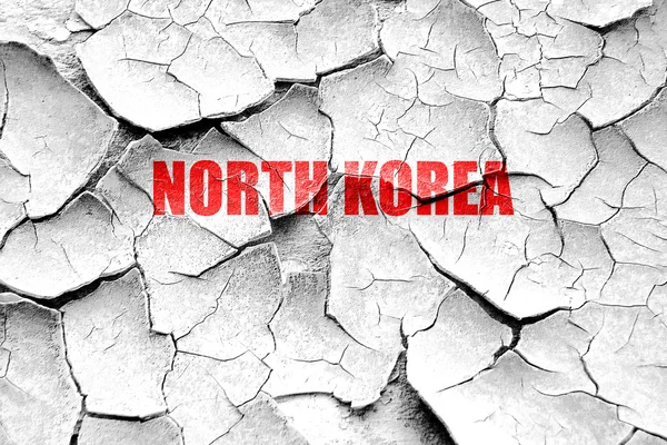 Grunge cracking Saluti dalla Corea del Nord — Foto Stock