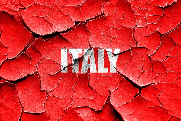 Grunge knackte Grüße aus Italien — Stockfoto