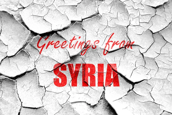 Ilustracja krakowanych pozdrowienia z Syrii — Zdjęcie stockowe