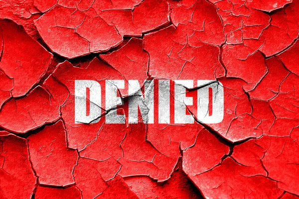 Grunge cracked denied sign background — Stock Photo, Image