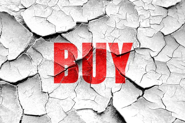 Grunge cracked buy now sign — Stock Photo, Image