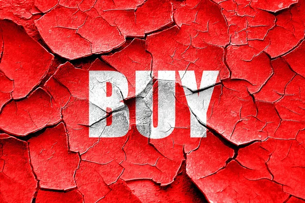 Grunge cracked buy now sign — Stock Photo, Image