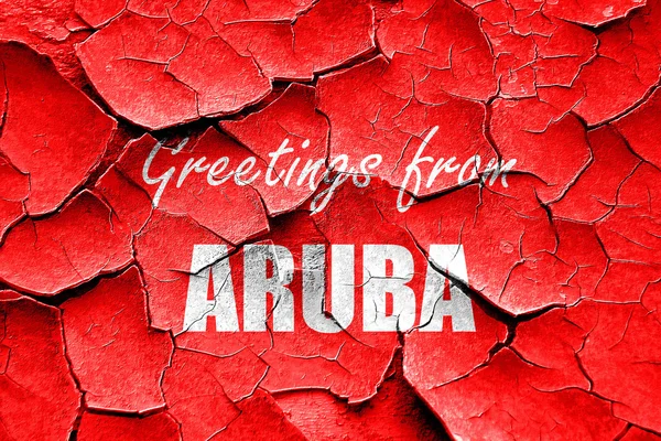 Grunge ραγισμένα Χαιρετίσματα από Αρούμπα — Φωτογραφία Αρχείου