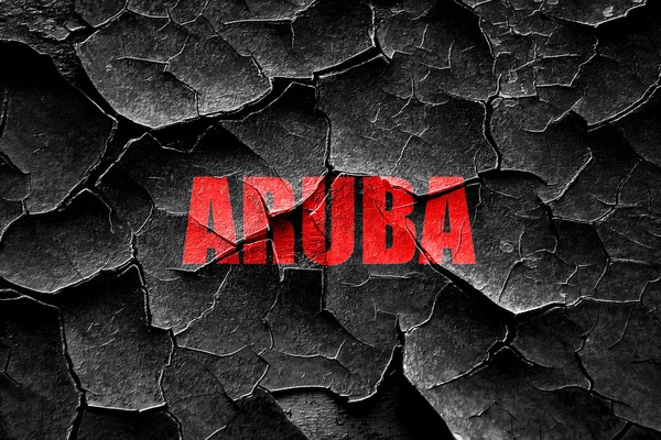 Grunge knäckt hälsningar från aruba — Stockfoto