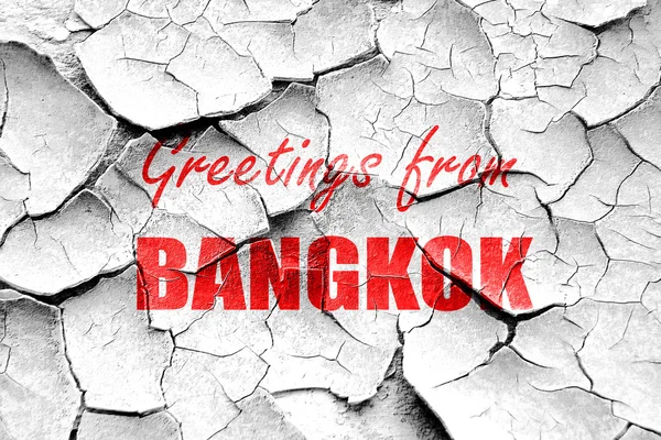 Grunge knackte Grüße aus Bangkok — Stockfoto